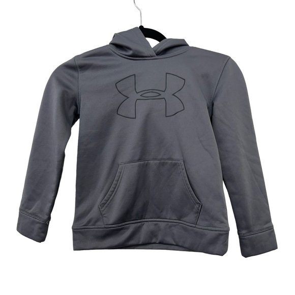 Under Armour Other - Under armour gray hooded youth boys pullover Size: 7